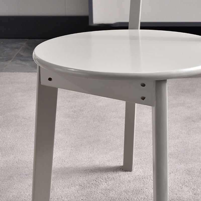 Contemporary Style Open Back Chairs Wood Kitchen Armless Chair