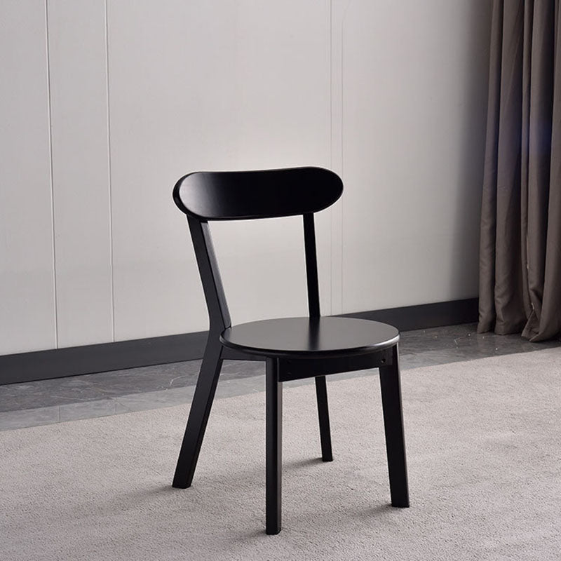 Contemporary Style Open Back Chairs Wood Kitchen Armless Chair