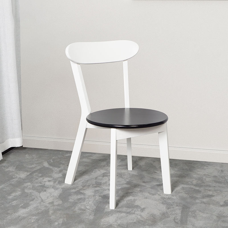 Contemporary Style Open Back Chairs Wood Kitchen Armless Chair