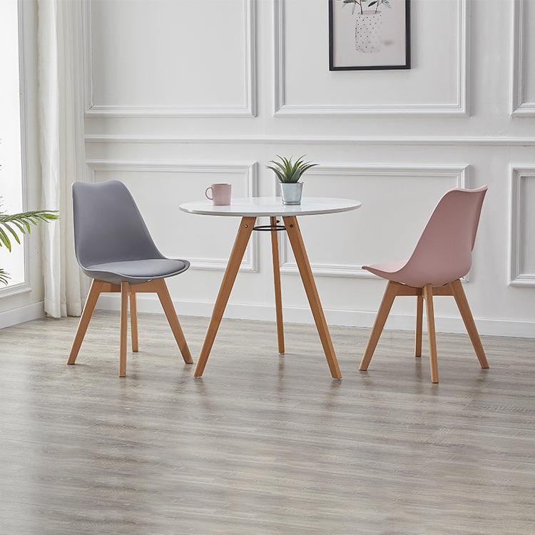 Modern Style Chairs Kitchen Armless Side Chair with Wooden Legs