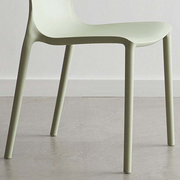 Plastic Scandinavian Dining Kitchen Room Side Chair Solid Back Chair