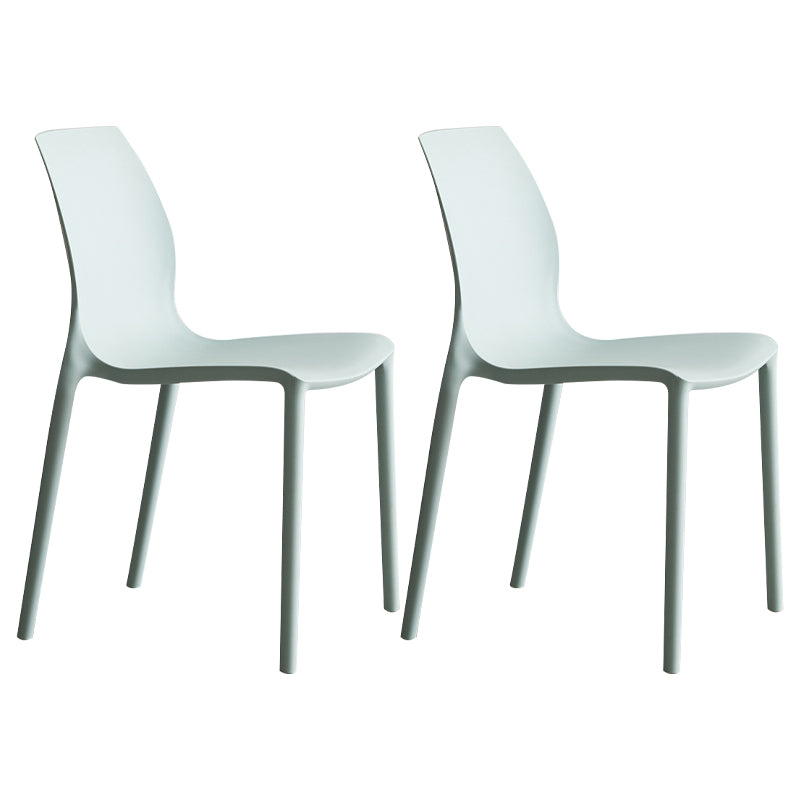 Plastic Scandinavian Dining Kitchen Room Side Chair Solid Back Chair