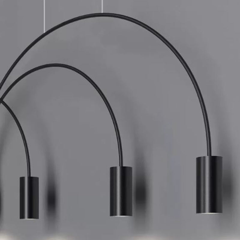 Moderner Stilzylinder hängende Anhänger Lichter Metall 6 Licht Anhänger Beleuchtungskarten