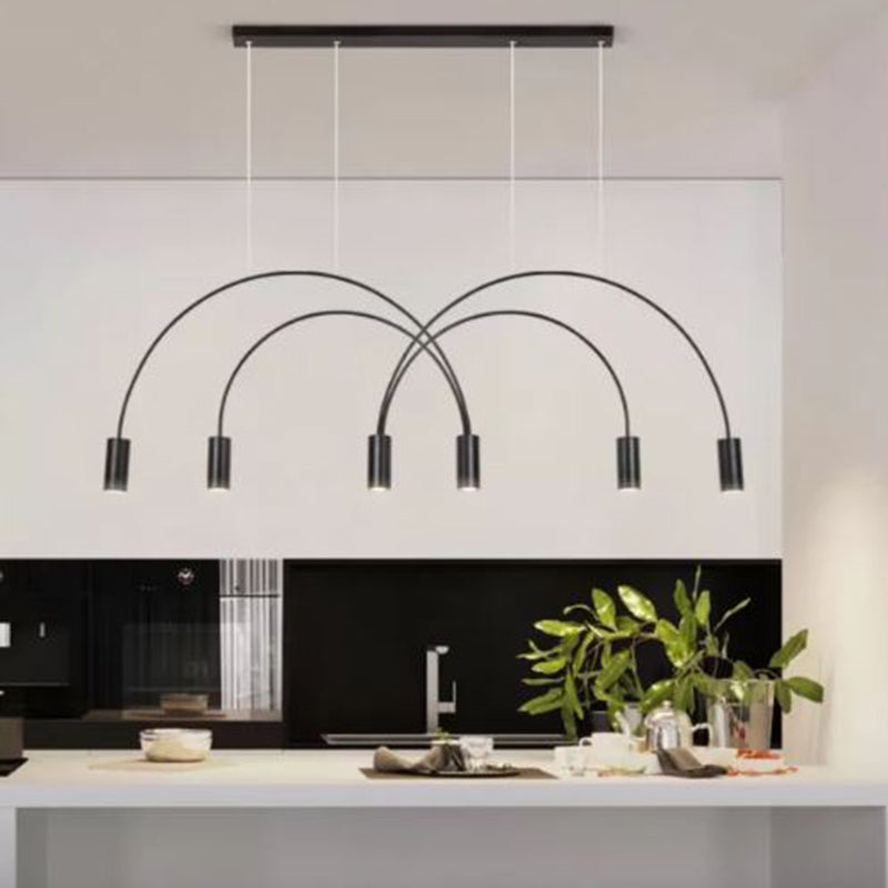 Moderner Stilzylinder hängende Anhänger Lichter Metall 6 Licht Anhänger Beleuchtungskarten