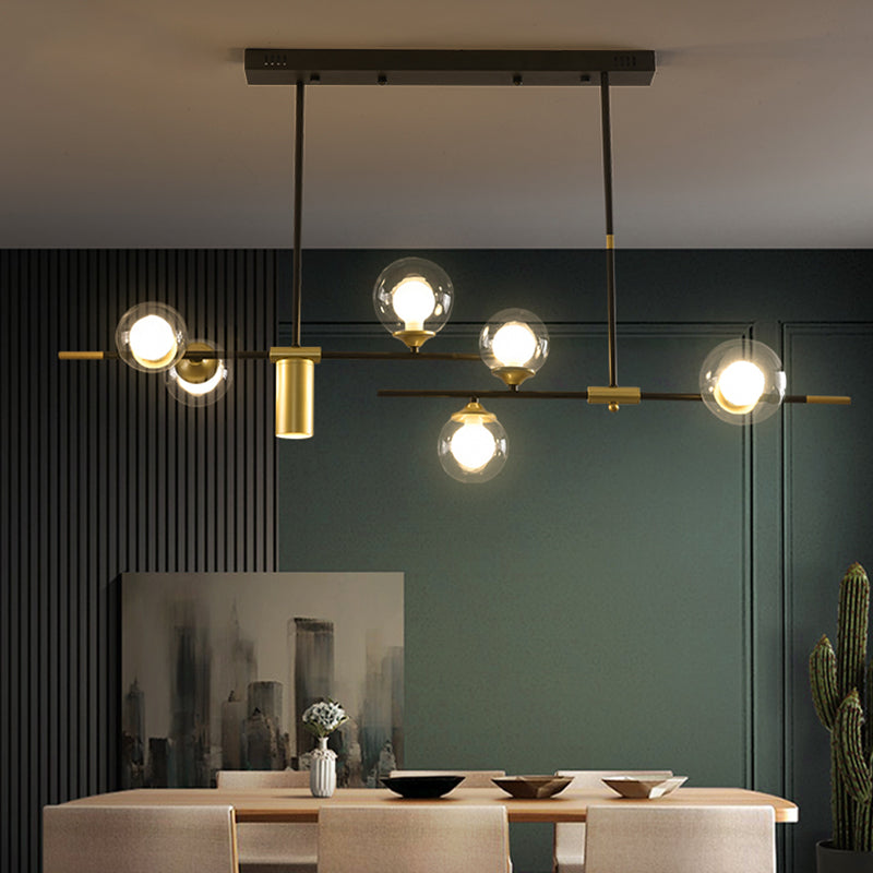 Moderner Stil sphärischer Anhänger Lichter Metall 7 hängende Anhängerleuchten