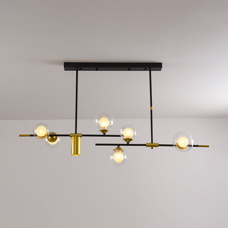 Moderner Stil sphärischer Anhänger Lichter Metall 7 hängende Anhängerleuchten