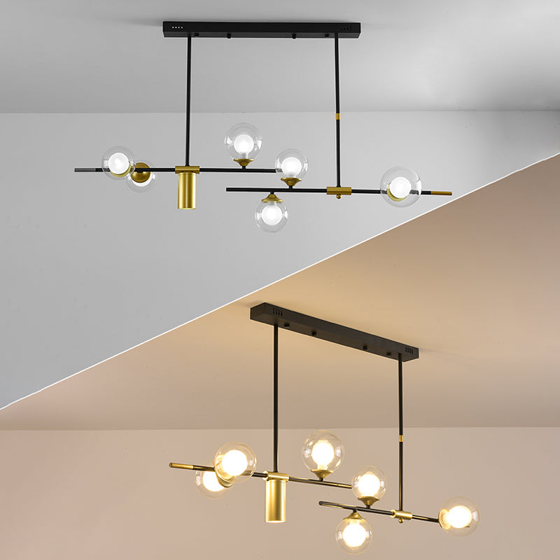 Moderner Stil sphärischer Anhänger Lichter Metall 7 hängende Anhängerleuchten