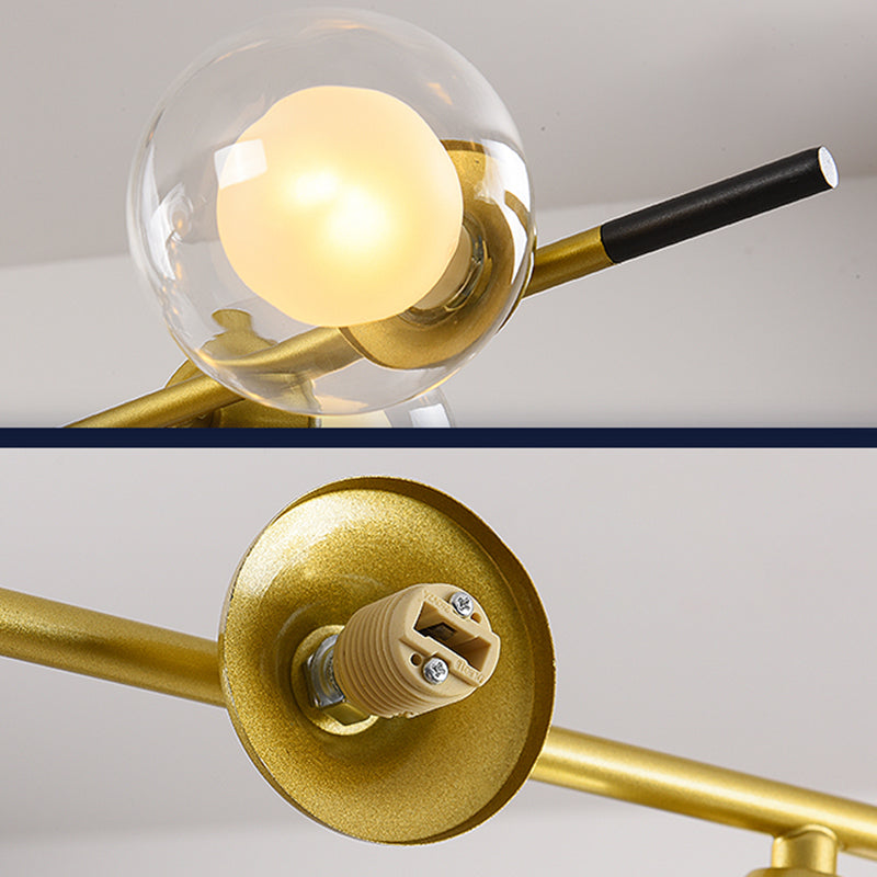 Moderner Stil sphärischer Anhänger Lichter Metall 7 hängende Anhängerleuchten