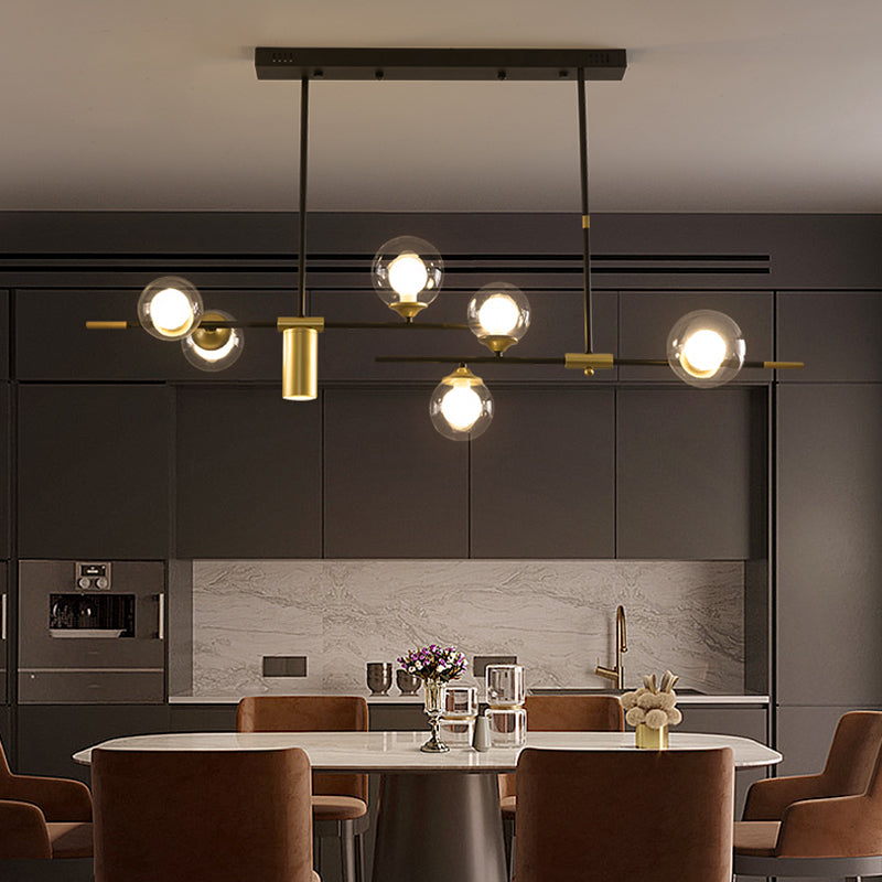 Moderner Stil sphärischer Anhänger Lichter Metall 7 hängende Anhängerleuchten