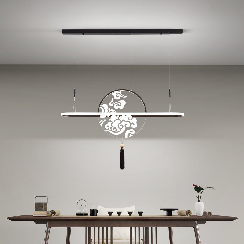 Linear Shape Island Lights Modern Style Metal Two Light Pending Lighting Fixtures