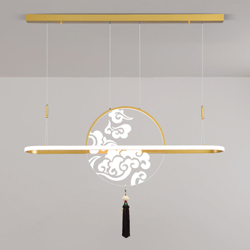 Linear Shape Island Lights Modern Style Metal Two Light Pending Lighting Fixtures