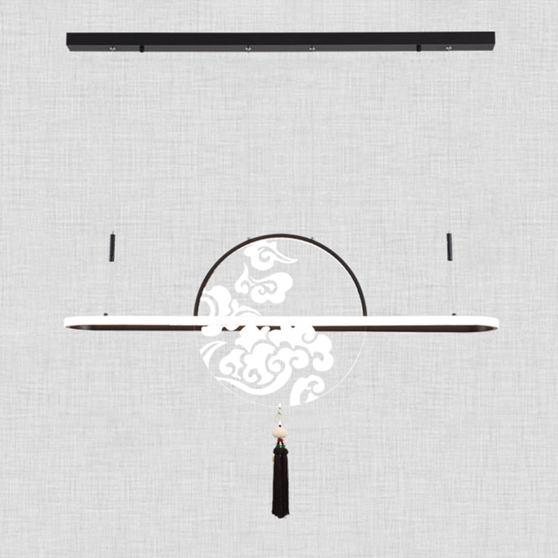 Linear Shape Island Lights Modern Style Metal Two Light Pending Lighting Fixtures