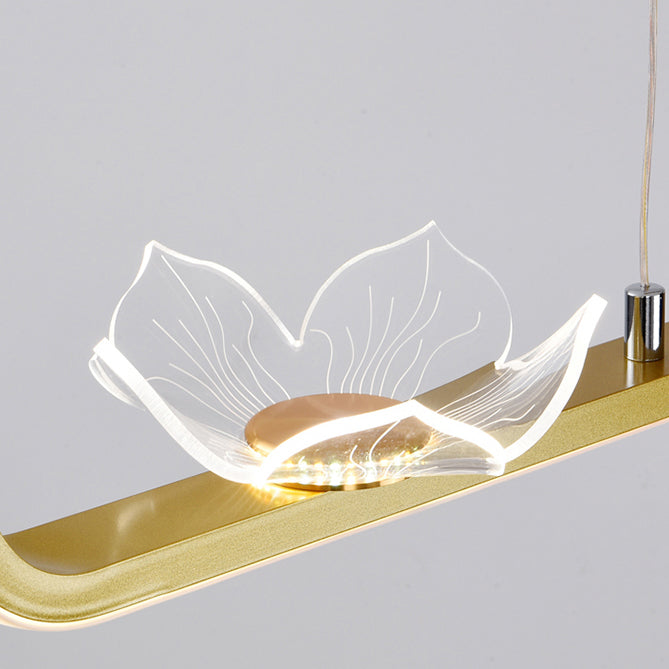 Linéaire forme d'îles lumières modernes metal 4 luminaires d'éclairage pendentif léger