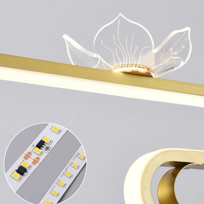 Linéaire forme d'îles lumières modernes metal 4 luminaires d'éclairage pendentif léger