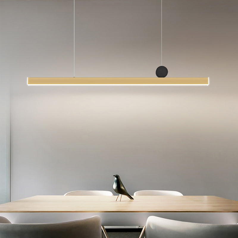 Zeitgenössischer Stil linearer Form Island Light Metal One Light Island Lighting