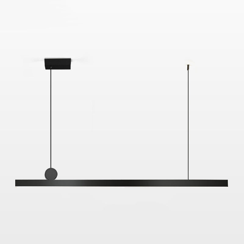 Zeitgenössischer Stil linearer Form Island Light Metal One Light Island Lighting