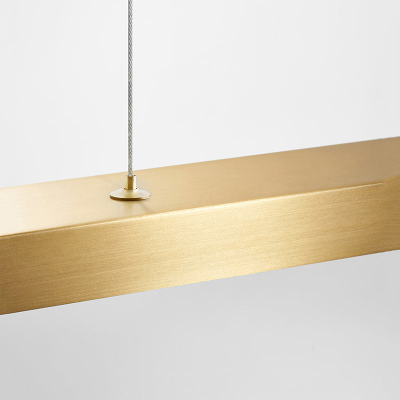 Zeitgenössischer Stil linearer Form Island Light Metal One Light Island Lighting