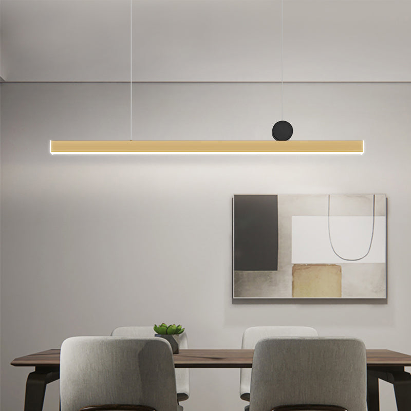 Zeitgenössischer Stil linearer Form Island Light Metal One Light Island Lighting