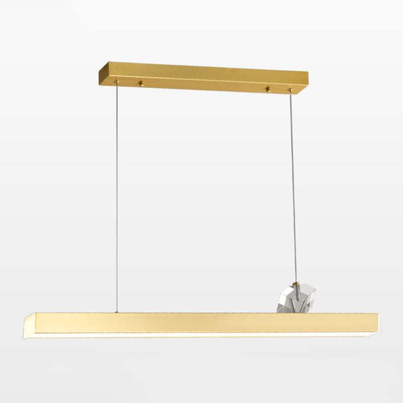 Zeitgenössischer Stil linearer Form Island Light Metal 1 Light Island Lighting