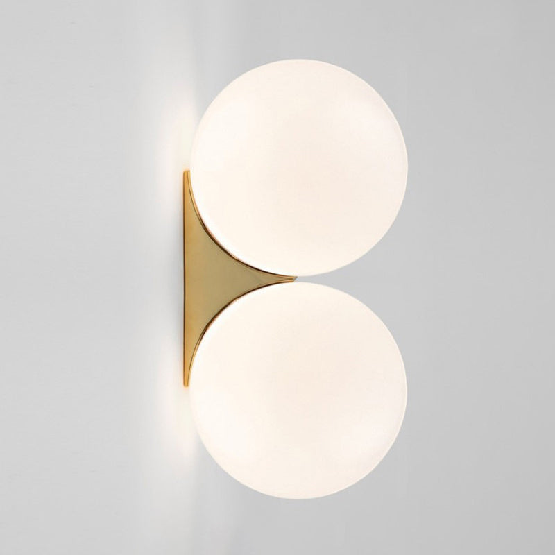 Glass Orb Wall Sconces Modern Style Multi Lights Wall Mounted Lamps