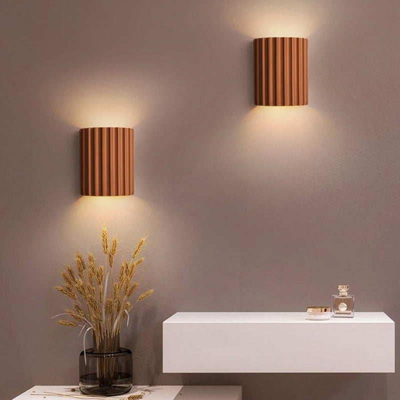 Approche de la luminosité de la paroi à demi-cylindre de style moderne Résine 2 lumières Éclairage mural