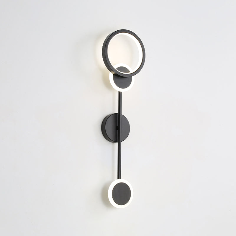 Modern Style Round Wall Mounted Lamps Metal Multi Lights Wall Sconces