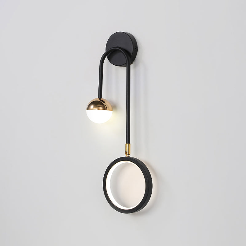 Modern Style Round Wall Mounted Lamps Metal Multi Lights Wall Sconces