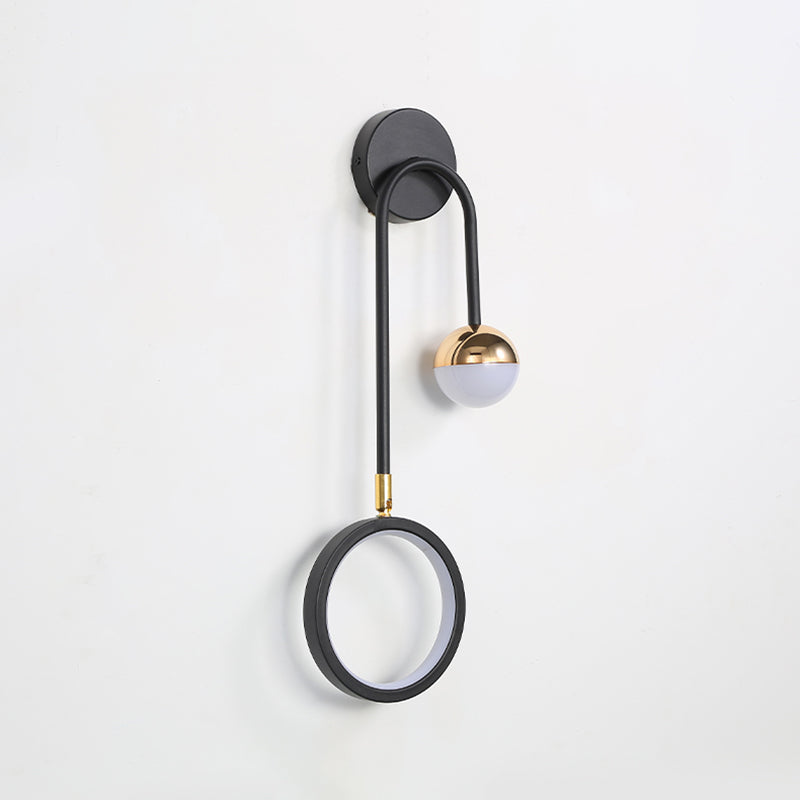 Modern Style Round Wall Mounted Lamps Metal Multi Lights Wall Sconces