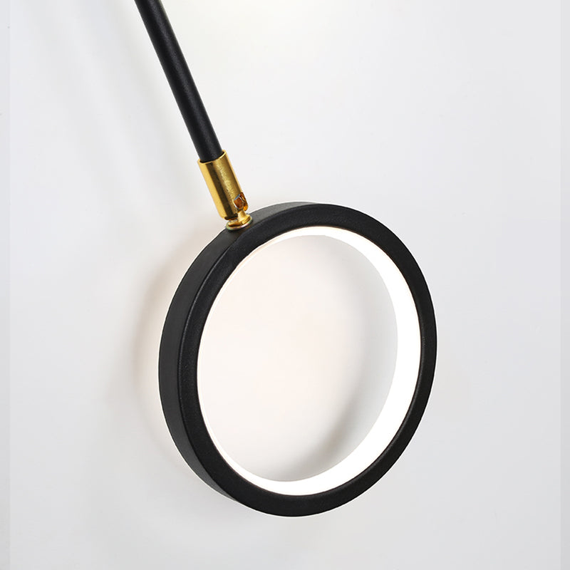 Modern Style Round Wall Mounted Lamps Metal Multi Lights Wall Sconces