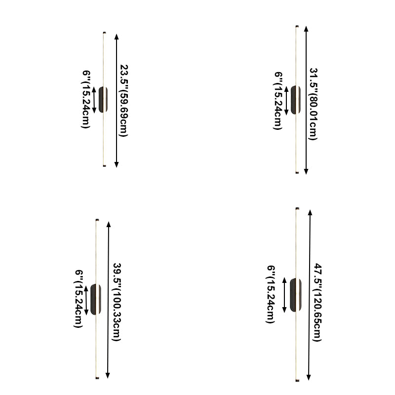 Moderner Stil Linearer Wandleuchte Leuchten Metall 1 Lichtwandbeleuchtung