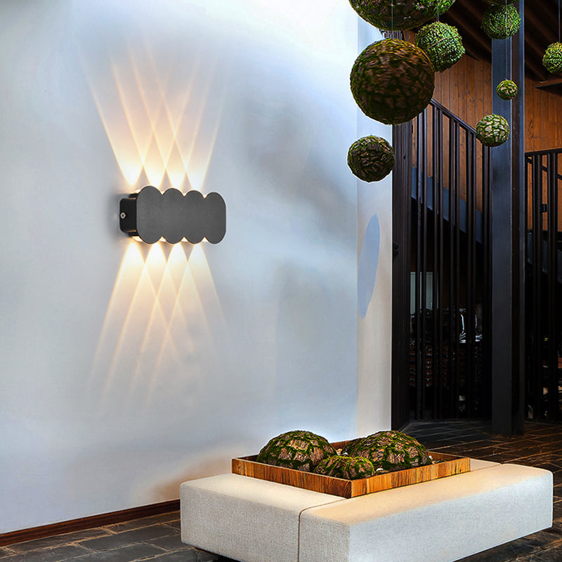 Multi Lights Geometric Wall Lights Modern Style Metal Wall Washer Sconce