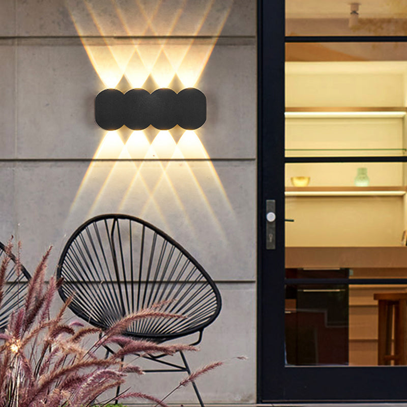 Multi Lights Geometric Wall Lights Modern Style Metal Wall Washer Sconce