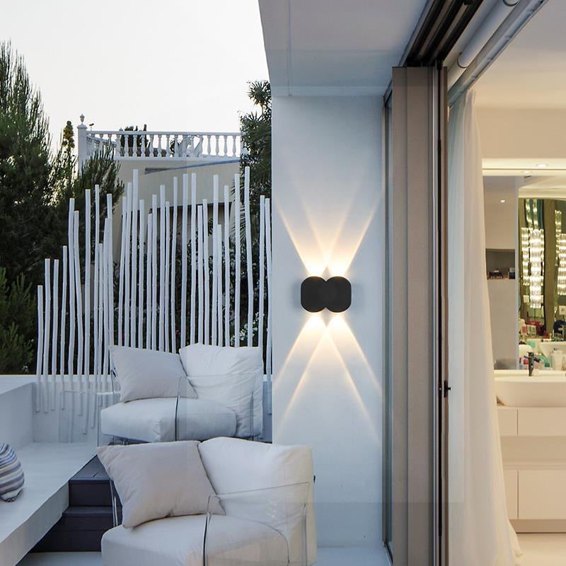 Multi Lights Geometric Wall Lights Modern Style Metal Wall Washer Sconce