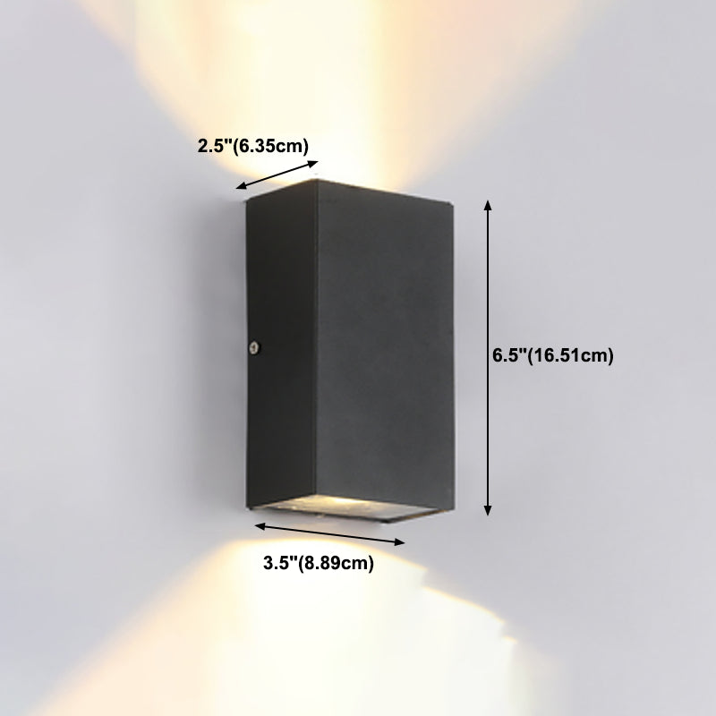 Multi Lights Geometric Wall Lights Modern Style Metal Wall Washer Sconce