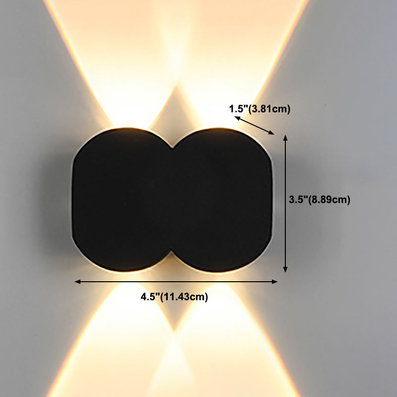 Multi Lights Geometric Wall Lights Modern Style Metal Wall Washer Sconce