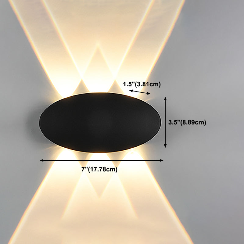 Multi Lights Geometric Wall Lights Modern Style Metal Wall Washer Sconce