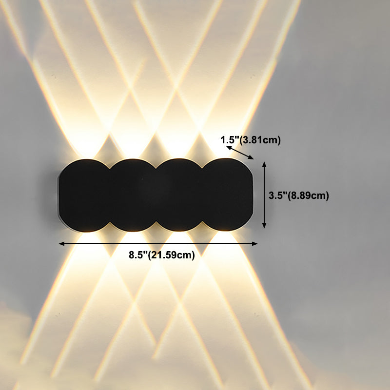 Multi -Lichter Geometrische Wandleuchten moderner Metallwandscheibe Jungtiere