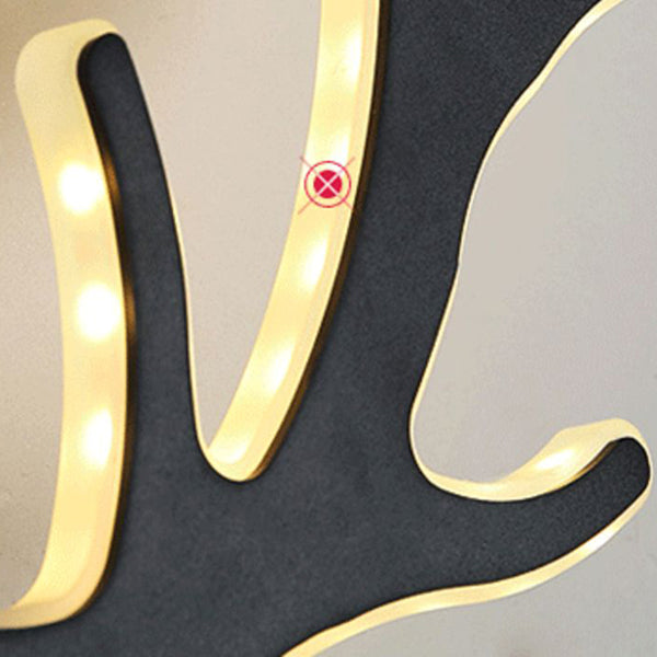 Estilo moderno de forma única Diconce de pared de plástico 1 iluminación de pared de luz para dormitorio