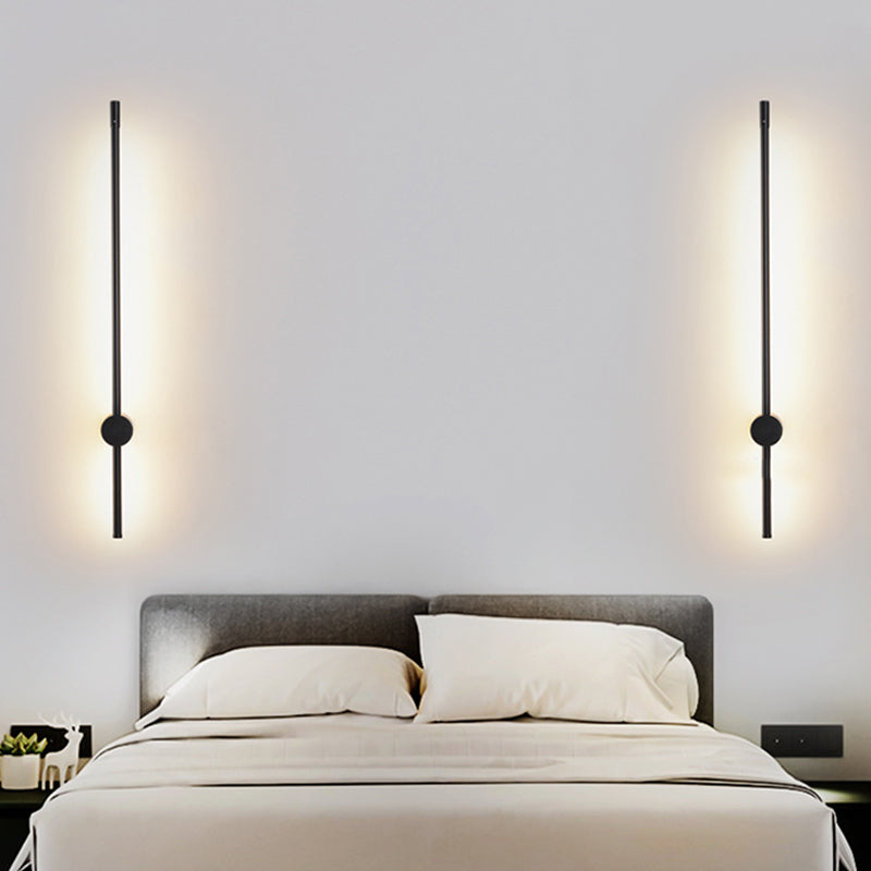 Minimalist Metal Wall Light Straight Shape LED Wall Sconce for Bedroom