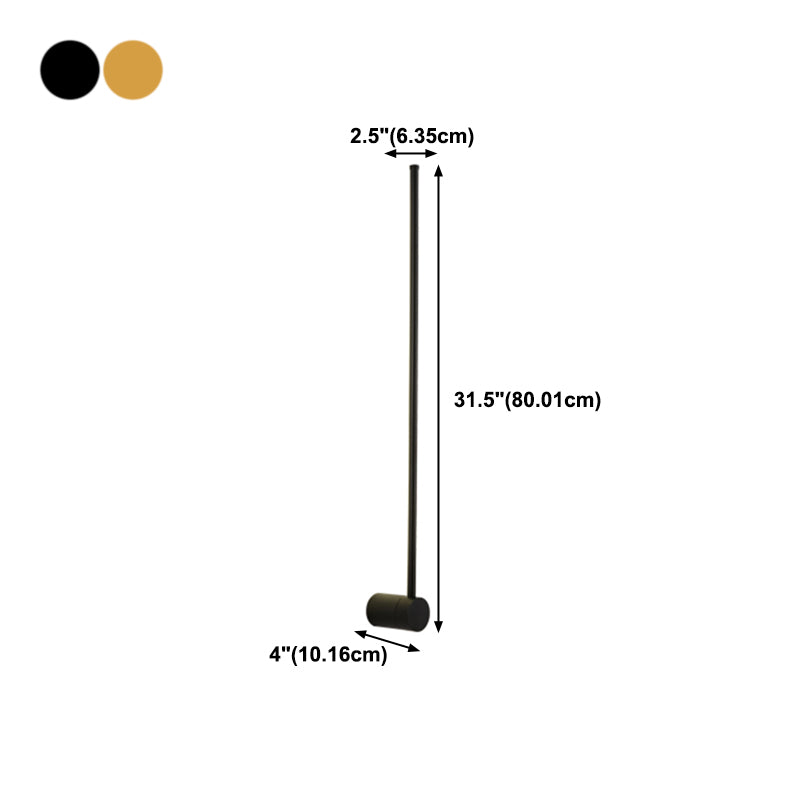 Minimalist Metal Wall Light Straight Shape LED Wall Sconce for Bedroom