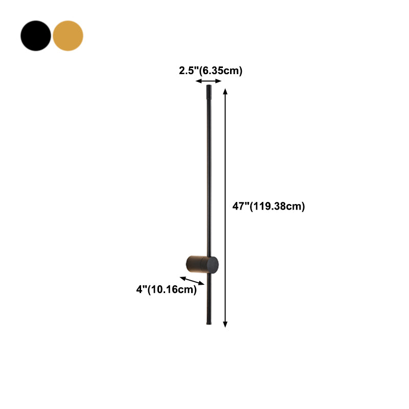 Minimalist Metal Wall Light Straight Shape LED Wall Sconce for Bedroom