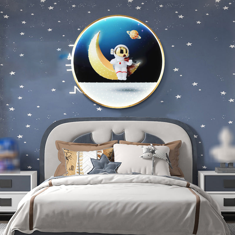 Style de style de style moderne Applique murale en métal 1 éclairage d'éclair éclairage pour chambre à coucher