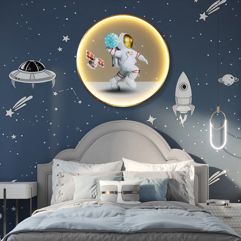 Style de style de style moderne Applique murale en métal 1 éclairage d'éclair éclairage pour chambre à coucher