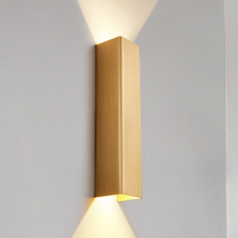 Modern Style Strip Shape Wall Sconce Metal 2 Light Sconce Lighting for Living Room