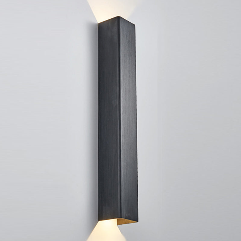 Modern Style Strip Shape Wall Sconce Metal 2 Light Sconce Lighting for Living Room
