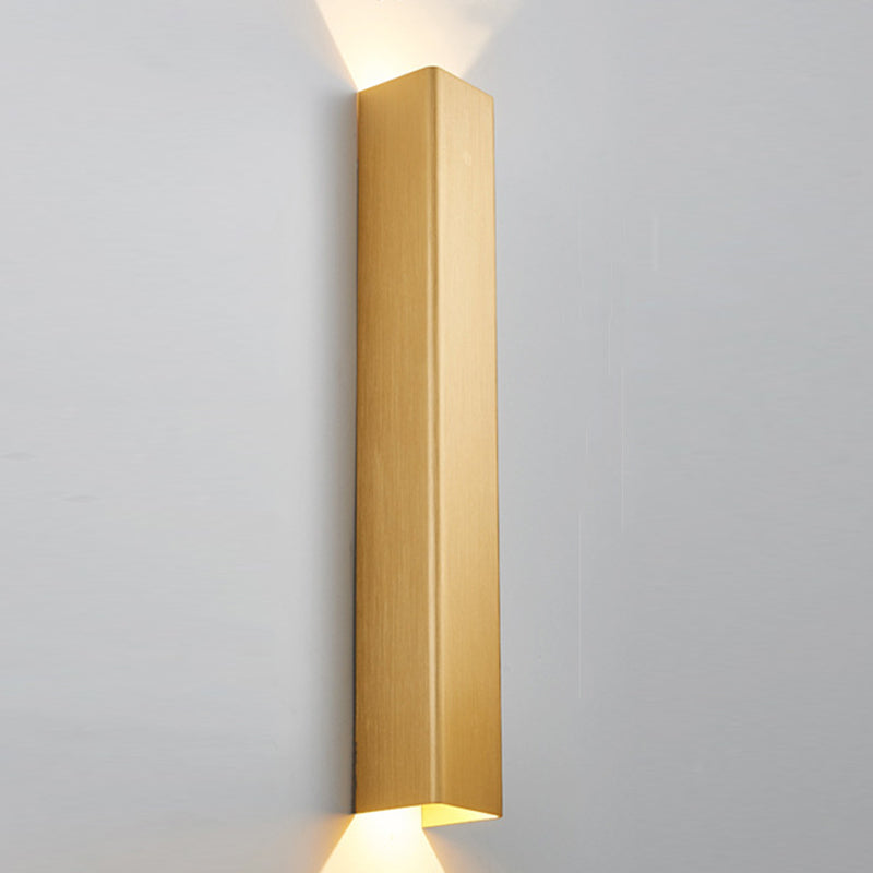 Modern Style Strip Shape Wall Sconce Metal 2 Light Sconce Lighting for Living Room