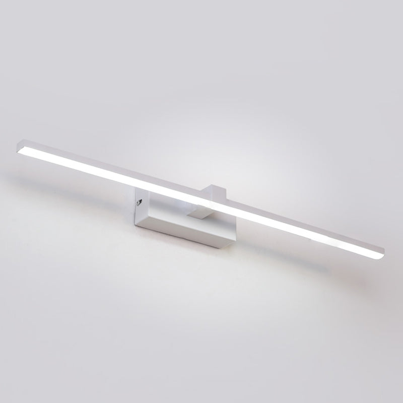 Luz de pared de metal de forma lineal Luz de montaje de pared de espejo de luz simple estilo moderno