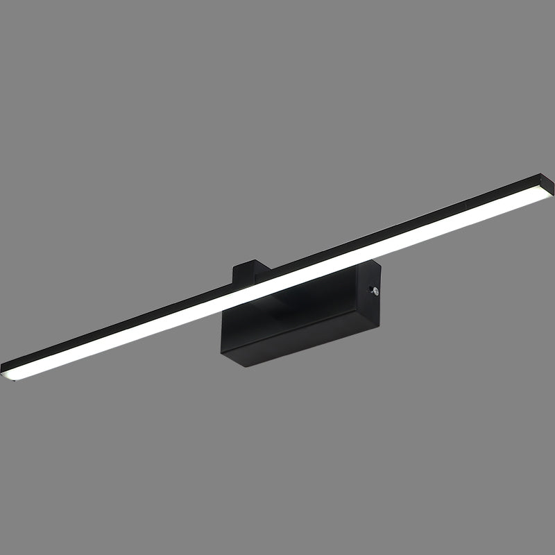 Luz de pared de metal de forma lineal Luz de montaje de pared de espejo de luz simple estilo moderno