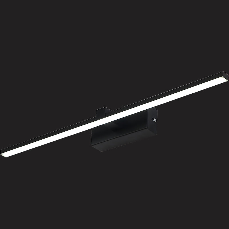 Luz de pared de metal de forma lineal Luz de montaje de pared de espejo de luz simple estilo moderno