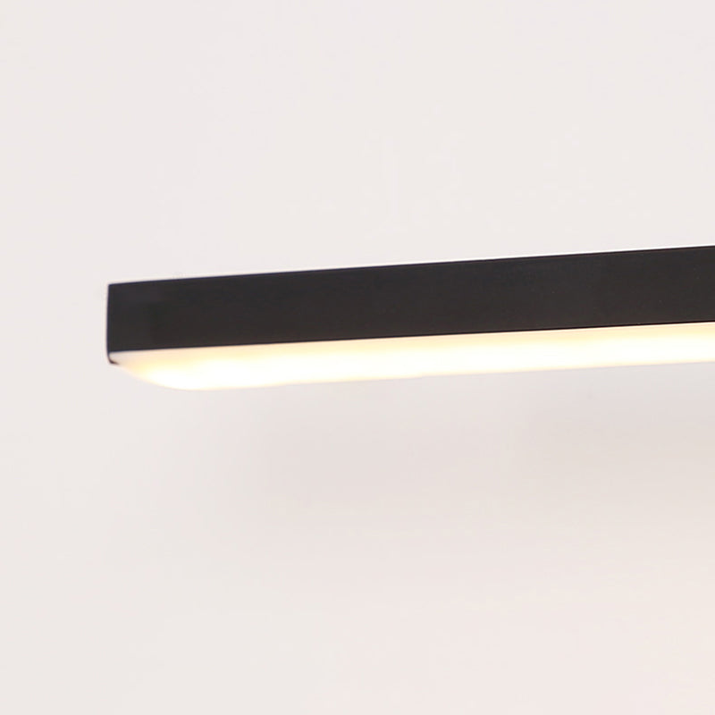 Luz de pared de metal de forma lineal Luz de montaje de pared de espejo de luz simple estilo moderno
